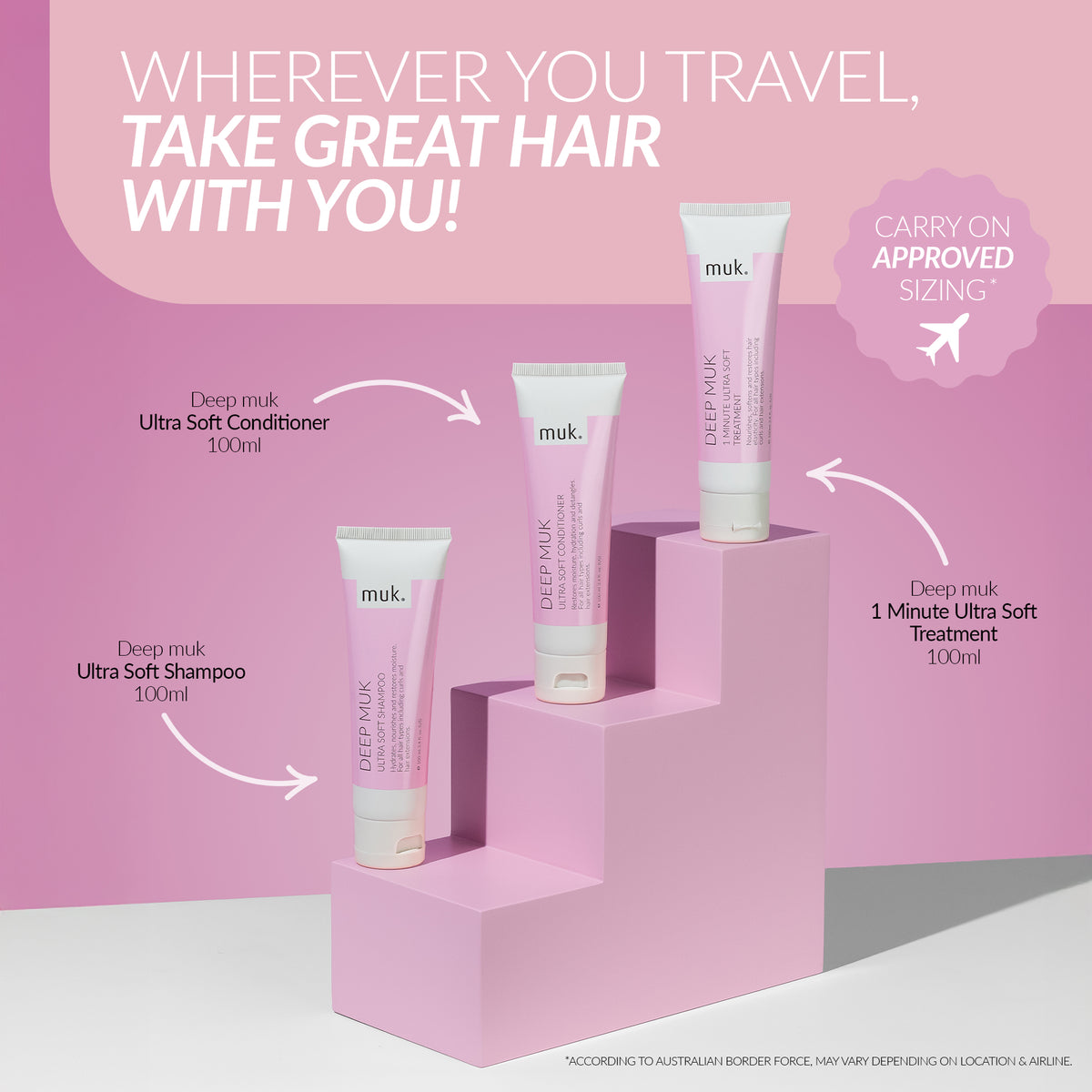 Deep muk Ultra Soft Trio Travel Pack 100ml