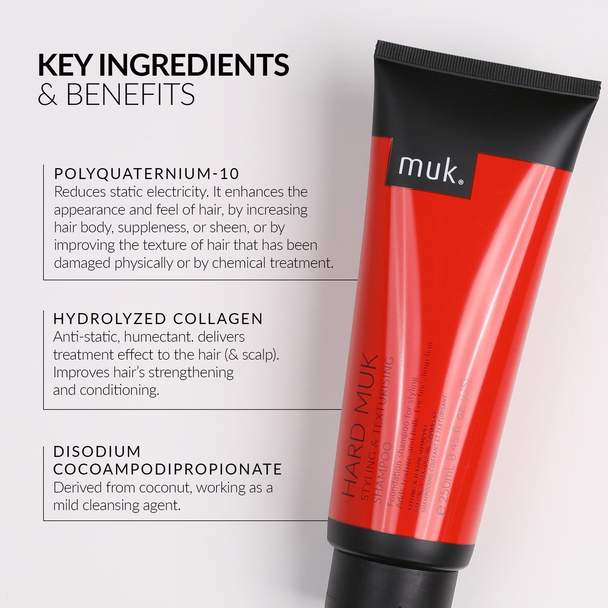 Hard muk Styling &amp; Texturising Shampoo 250ml