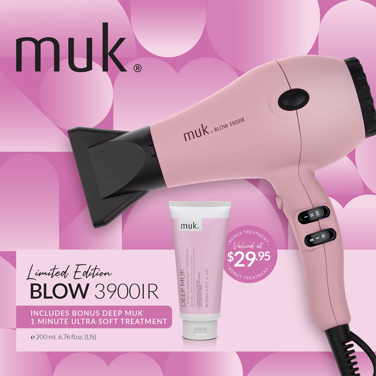 Pink muk Blow 3900IR Dryer Pack